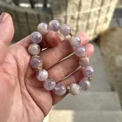 Thidastone天然石デザインブレスレットモルガナイトアクアマリン