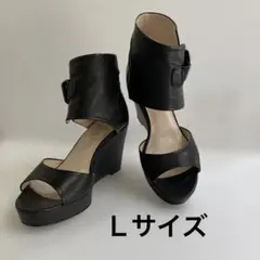 【カリアング】ウェッジサンダル　ブラック　サイズ L（約24センチ）のサムネイル