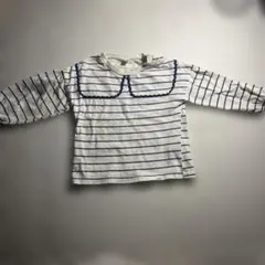 80cm長袖ボーダーTシャツ