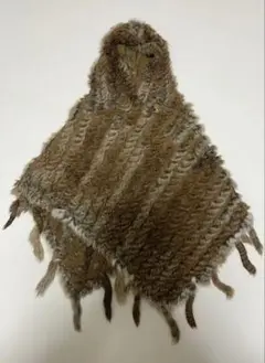 goa フード付 ラビットファー ポンチョ　Y2K