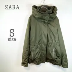 a1783【ZARA】フード付きマウンテンパーカー ミリタリージャケット 秋冬
