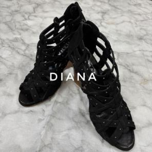 【匿名配送】ダイアナ　ブラック　サンダル　ウェッジソール　※一部ワケアリ