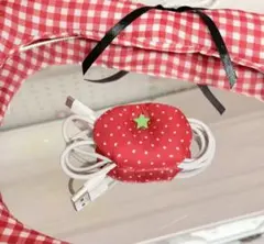 トマトのケーブルタイ 韓国雑貨 モバイルグッズ