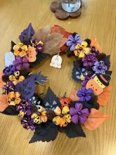 ハロウィンリース　オバケチャーム　20cm