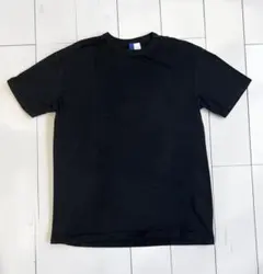 H&M DIVIDED BASIC クルーネック 無地Tシャツ 黒 メンズ MLのサムネイル
