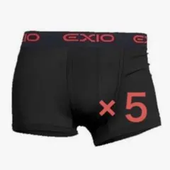 EXIO ボクサーパンツ L ブラック 5枚