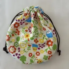 ミニ巾着☆セキセイインコ ・お話☆ハンドメイド