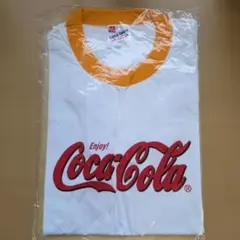 Coca-Cola Tシャツ 100%コットン ホワイト/オレンジ