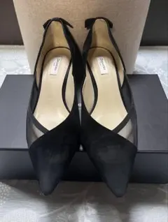 Repetto ブラック ポインテッドトゥパンプスのサムネイル