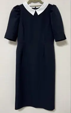 襟付きワンピース ネイビー Liala×PG