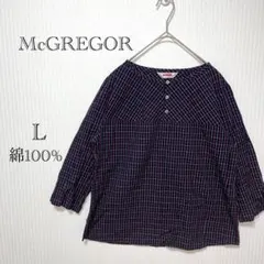 McGREGOR チェック柄 シャツ L 綿100% コットン素材 カジュアル