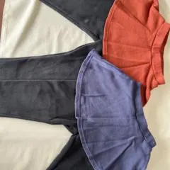 スカート付きレギンス 100cm 赤&紺色2枚セット　スカッツ