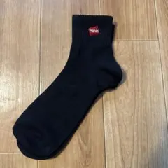 Hanes ソックス ブラック ロゴ刺繍