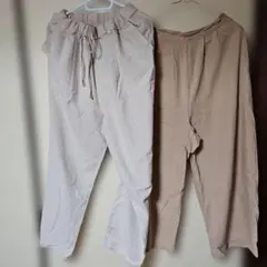 サマンサモスモス イージーパンツ 2点セット ベージュ系
