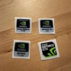 PCパーツ ロゴステッカー 4枚セット NVIDIA