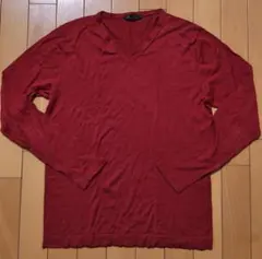 MEN'S MELROSE 赤 Vネックセーター