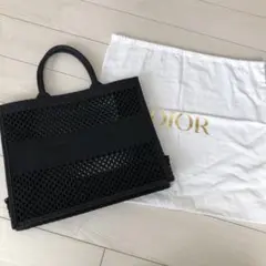 Christian Dior ブックトート メッシュ ブラック トートバッグ