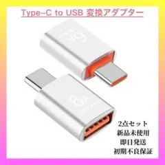 【即日発送】Type-C to USB 変換アダプター 2点セット　シルバー