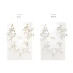 ヘッドドレス ニッケルフリー マット ホワイトフラワー パール クリアビーズ