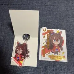 ウマ娘 ダイソー セリア アクリルキーホルダー ステッカー エルコンドルパサー