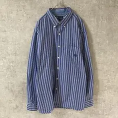 RalphLaurenCHAPS ストライプシャツ　XLサイズ ゆるだぼ　長袖
