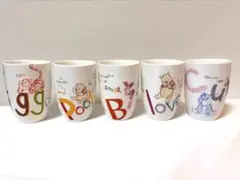 くまのプーさん╱陶器カップ 5個セット