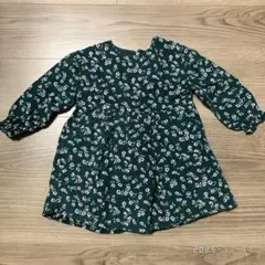 ギャップベビー　2years 花柄　グリーン　ワンピース　秋冬用