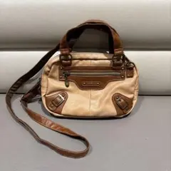 茶色ショルダーバッグ 合成皮革