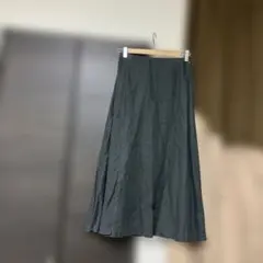 無印良品muji着丈80ウエスト平置34ゆったりゴム麻リネン100%スカート