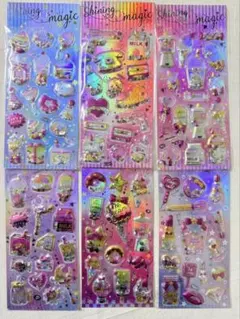 シャカシャカシール　キラキラ　6枚