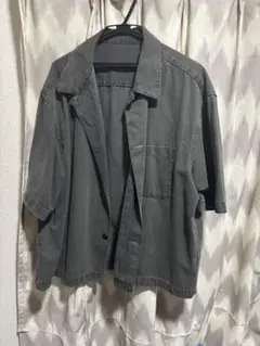 グレー デニム風 半袖gu