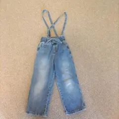 デニムオーバーオール サスペンダー付き 130