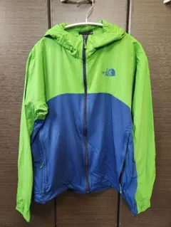 美品！THE NORTH FACE フード付きジャケット M 緑/青