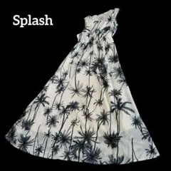 Splash パームツリー柄 ノースリーブワンピース　フリーサイズ