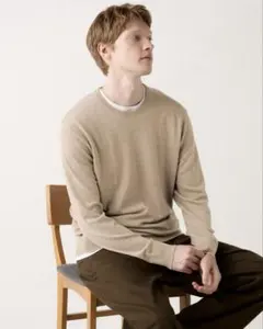 UNIQLO ユニクロ メリノクルーネックセーター　ベージュ