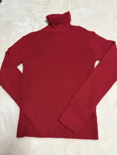 COLONY2139コロニー赤いタートルネックセーターFサイズ