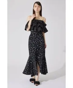 リエンダ レースアップマーメイドスコートショートパンツ スカート ロング