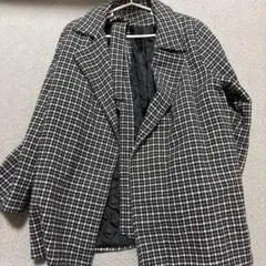 GRL リボンベルト付き千鳥格子柄コート