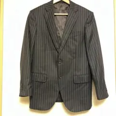 HILTON ストライプ ビジネススーツ 濃紺