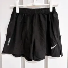 NIKE PRO 黒 ランニングショーツ 短パン サイドスリット【L】