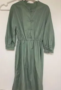 Cutie Blonde グリーン シャツワンピース S チャイナ