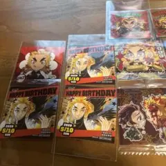 煉獄杏寿郎　鬼滅の刃　バースデーステッカー　ウエハースシール　15枚セット