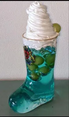 ⑯長靴グラスのクリームソーダ☆フェイクスイーツ