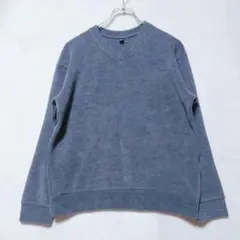 ユニクロ ソフト ニット フリース Vネック Tシャツ M