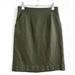 ピンキーアンドダイアン　タイトスカート オリーブグリーン　M アイレット付