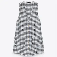 【新品未使用】テクスチャーノースリーブワンピース　ZARA