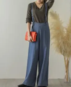 SUGER BISKET ワイドパンツデニムサロペット