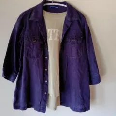 送料込み匿名配送７分丈カラーシャツ Tシャツセットトップスレディース