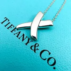 【極美品】TIFFANY ネックレス パロマピカソ キス 925 クロスシルバー