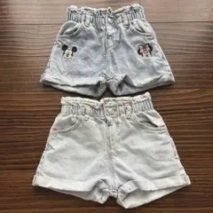 ZARA 86(12-18months) ショート デニムパンツ ディズニー